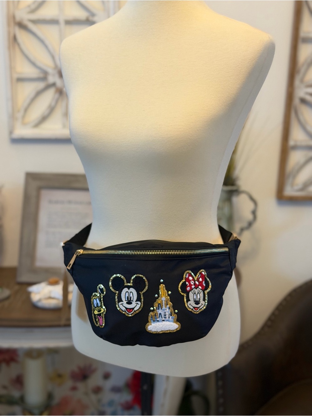 Black Disney Themed Fanny Pack - Picture 2 of 8